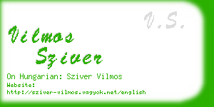 vilmos sziver business card